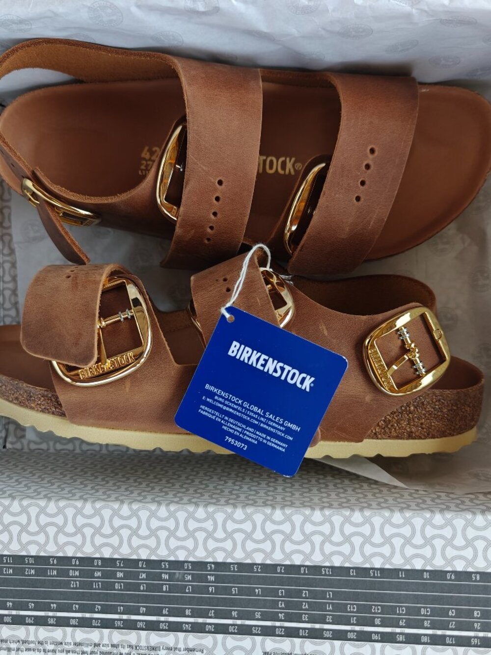 Birkenstock Milano Big Buckle - Cognac Oiled Leather EU43 Medium/Narrow - Unisex